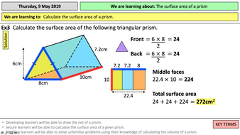 Surface area of prisms | Teaching Resources