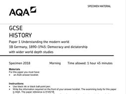 history aqa gcse conflict tension germany exam 1890 hint sheet