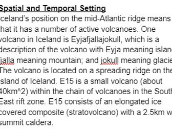 E15 - Volcano Case Study AQA A Level Geography Hazards