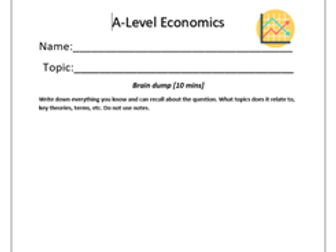 A-Level Economics Essay Template Booklet