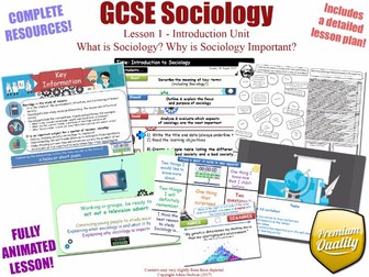 Introduction to Sociology - Introduction Unit L1/12 - GCSE Sociology