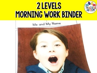 Autism Morning Work Book