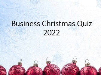 Business Studies Christmas Quiz 2022