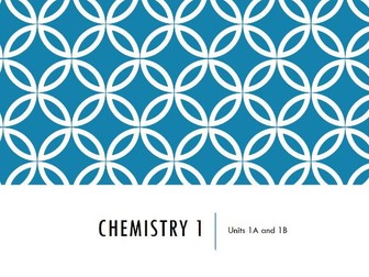Chemistry 1 AQA 2017 Specification