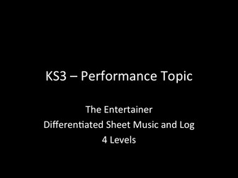 KS3 - Performance Keyboard SOW - Year 8 - The Entertainer