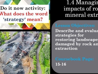 Managing the Impacts of Mining - Rocks and Minerals - Cambridge Environmental Management