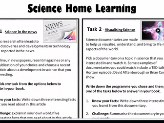 Home Learning Creative Tasks