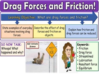 Drag forces and friction KS3 Activate Science