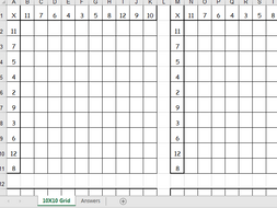 Times Tables Generator in grid form | Teaching Resources