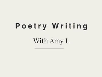 KS2 KS3 Poetry Writing Creative PDF and PPT 5 lessons