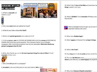 Judaism: My Life, My Religion video booklet and lesson (KS3)