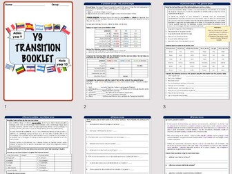 year 9 transition booklet with markscheme
