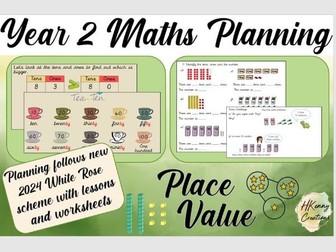 Maths planning, Year 2 place value, whole unit, PowerPoints and Worksheets.