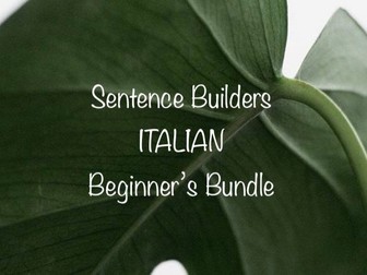 Sentence Builders - ITALIAN Beginner's Bundle