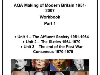 AQA A-Level Making of Modern Britain Workbook - Part 1