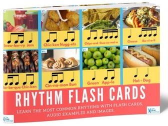 Rhythm Flash Cards-AUDIO Examples + IMAGES
