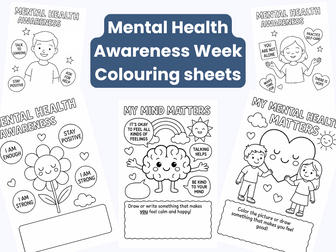 Mental Health Awareness Week Colouring Sheets