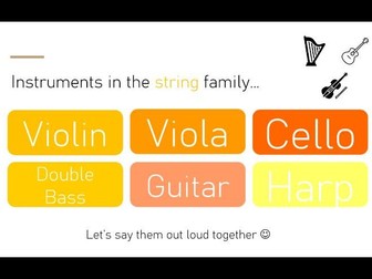 The String Family - Musical Instruments and Instrument Families