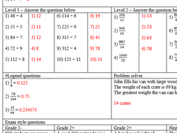 short division bus stop method worksheet teaching resources