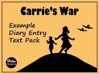 Carrie's War Diary Entry Model Text Pack