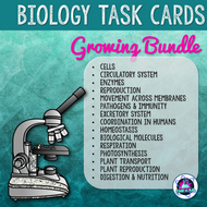 Biology Task Cards Growing Bundle