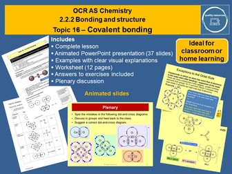 Covalent bonding OCR AS Chemistry