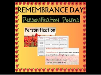 Remembrance Day Personification Poetry