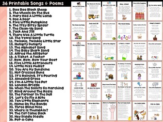 A Collection of Children's Songs Poems & Nursery Rhymes ~ Poetry Reading & Music