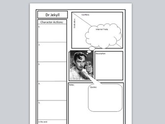 Jekyll and Hyde Revision: Character Profile Worksheets