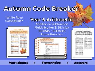 Year 6 Arithmetic Autumn Code Breaker