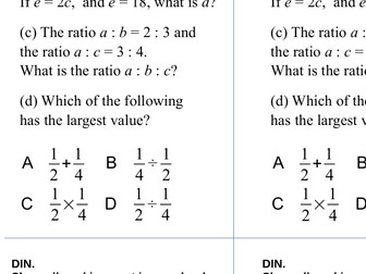 Y7-Y9 Lesson starters