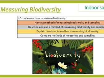 Measuring Biodiversity (indoors) Outstanding Lesson Observation.