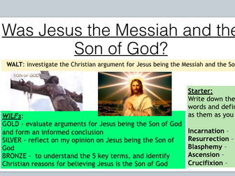 Was Jesus the Messiah (Lesson on Jesus as the Messiah -from new AQA Christianity Spec)