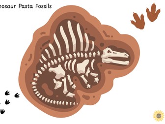 Dinosaur Pasta Fossil Template