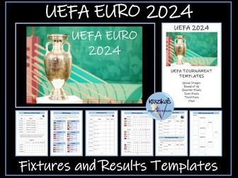 UEFA Euro 2024 - Fixtures and Results Templates