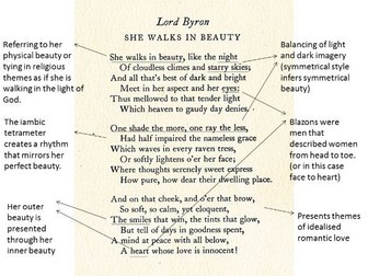 Analysis of She Walks In Beauty by Byron