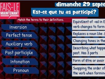 NEW GCSE French Pearson Edexcel Module 1 Unit 6 Tu a participé?