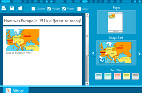 Interactive Writing Template - The World Wars KS2