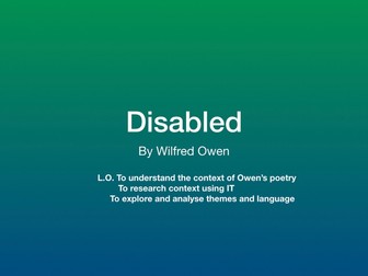 Wilfred Owen - Disabled