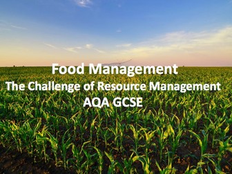 AQA GCSE Geography - The challenge of resource management  SOW