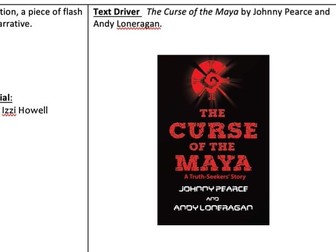 The Curse of the Maya 3 week writing journey