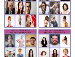 Feelings and Emotions Tic-Tac-Toe or Bingo