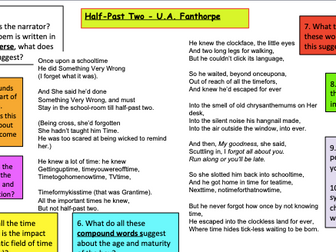 Half-Past Two - Poetry Analysis Lesson