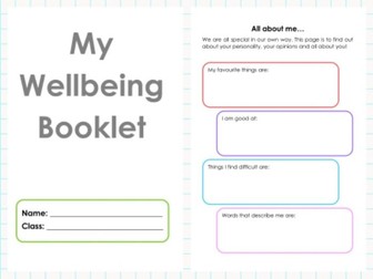 Well-being Booklet - PHSE/Tutor Time