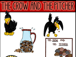 The Crow and The Pitcher (Aesop's Fable) Clip Art | Teaching Resources