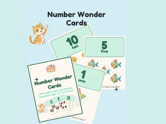 Number Wonder Cards 1-20 | Math EYFS KS1
