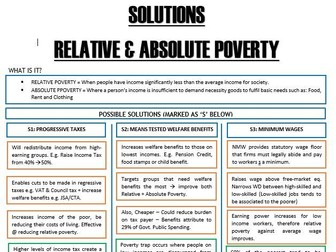 A-Level - Economics - Solutions to Poverty