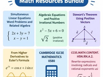 Complete Mathematics Resources Bundle – Algebra, Geometry & Advanced Mathematics