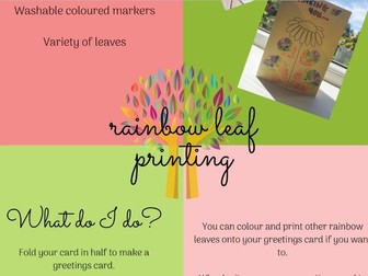 EAL Gardening Craft Activity - Rainbow Leaf Printing