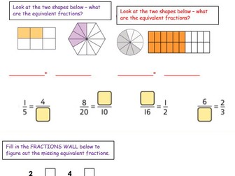 Six weeks fractions planning and resources year 3